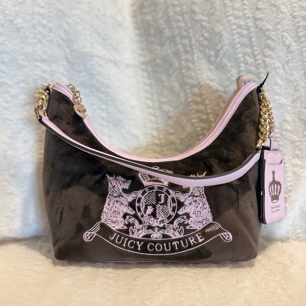 Juicy Couture 🌸Black and Pink 🌸Shoulder Bag🤎🩷